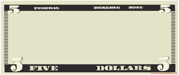 Blank Five Dollars