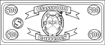 Classroom Currency $500 to color