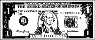 Mini-Dollar Bill to color