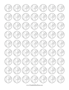 20 Euro Cent Coin Outline