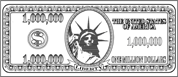 Million Dollar Bill Colorable