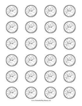 Canadian Quarter Reverse Colorable