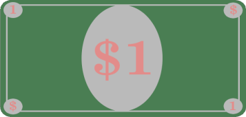 Printable Simple One Dollar Bill