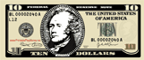 Mini-Ten Dollar Bill